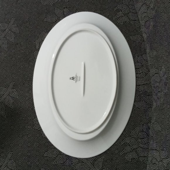 Oval Serving Platter Crown Ming Jian 14" - Picture 5 of 6